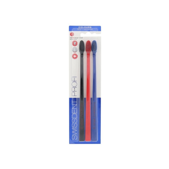 Swissdent Profi Colours Trio – Zubná kefka unisex