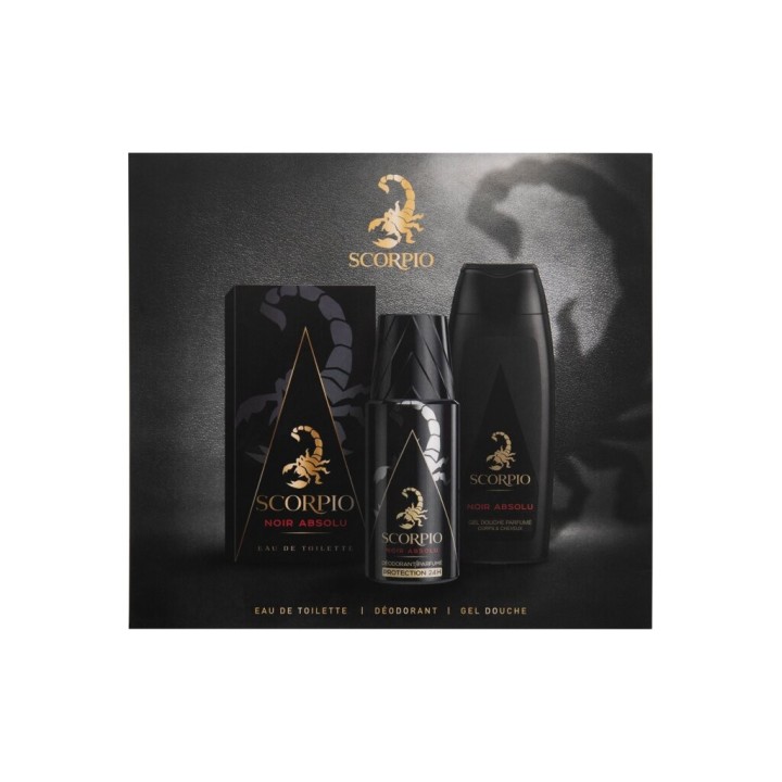 Scorpio Noir Absolu – Toaletná voda pre mužov 75 ml darčekový set