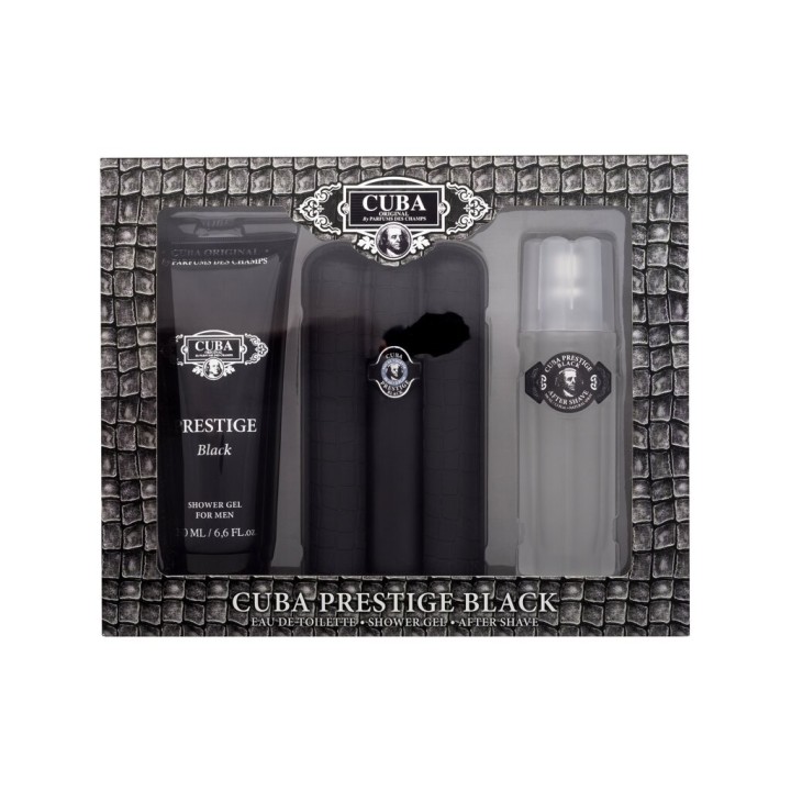 Cuba Prestige Black – Toaletná voda pre mužov 90 ml darčekový set