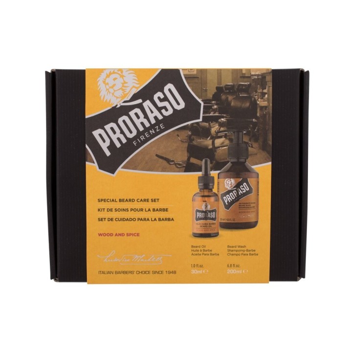PRORASO Wood & Spice Special Beard Care Set – Šampón pre mužov…