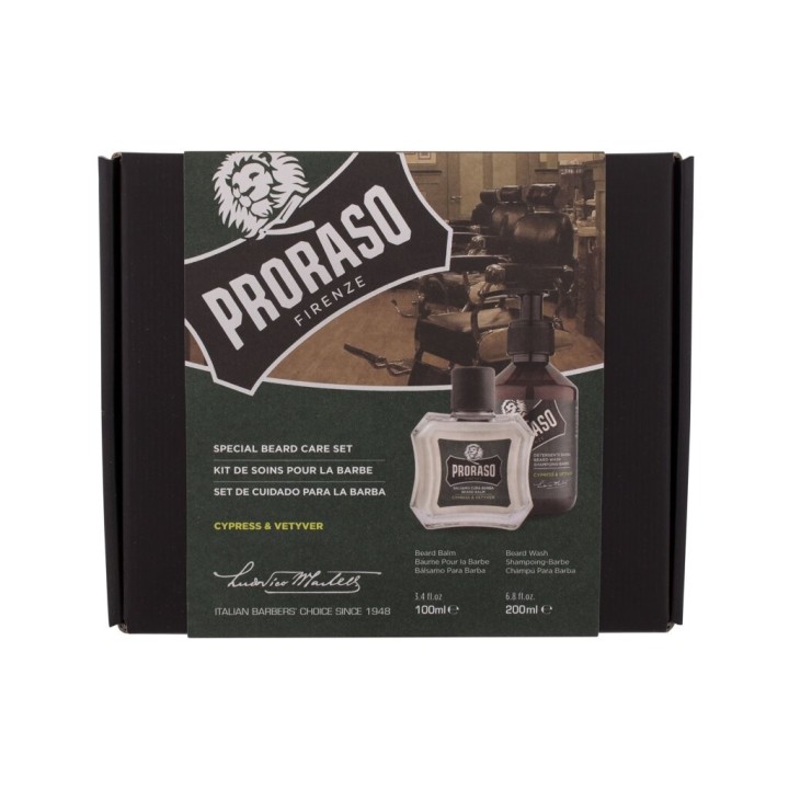 PRORASO Cypress & Vetyver Special Beard Care Set – Šampón pre…